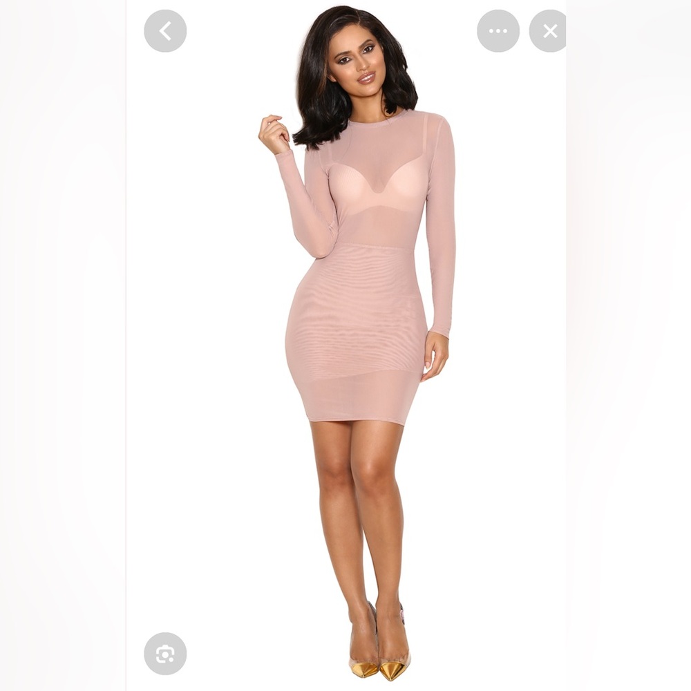 House of CB Blush Long Sleeve Dress